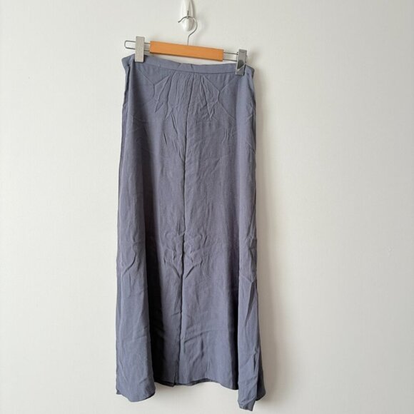 Aritzia Wilfred Flowy Midi Skirt Dusty Blue Size 4 - Picture 2 of 4